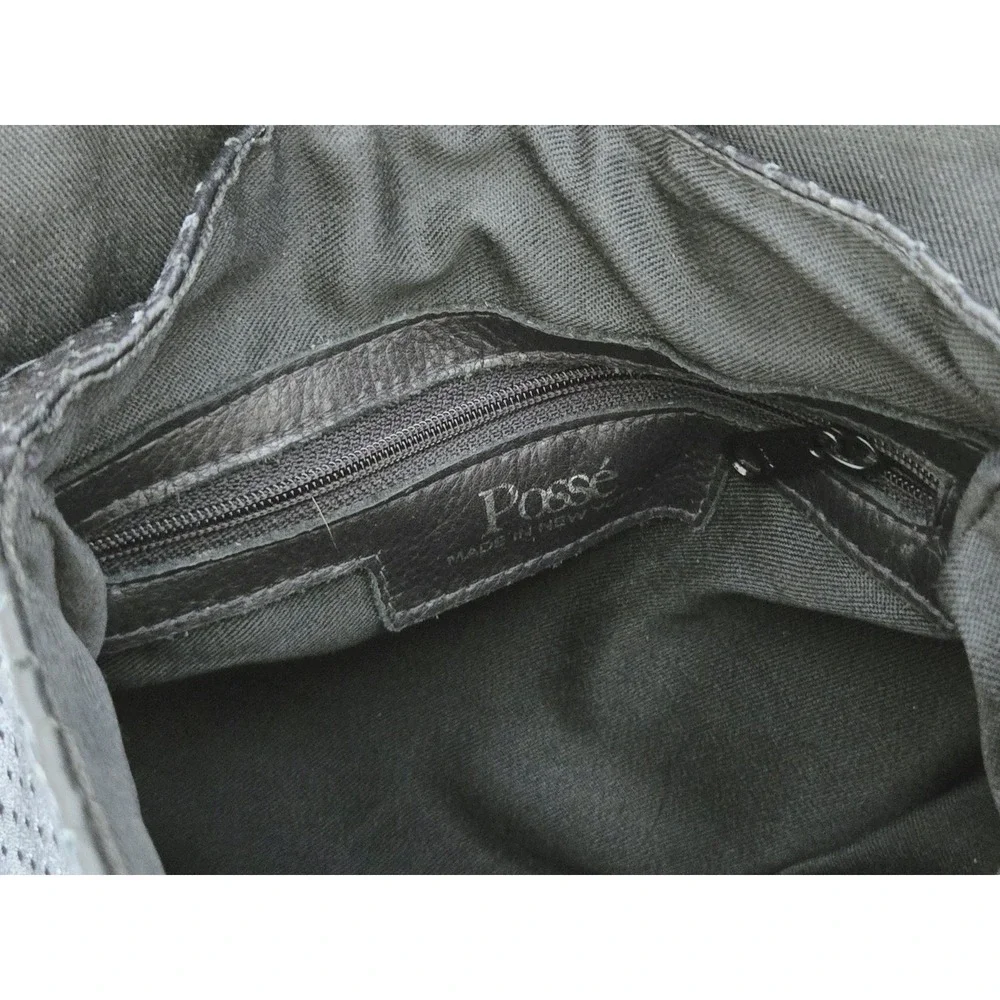 Boho Chic POSSE NEW YORK Black Perforated Backpack Hobo‎ Bag
